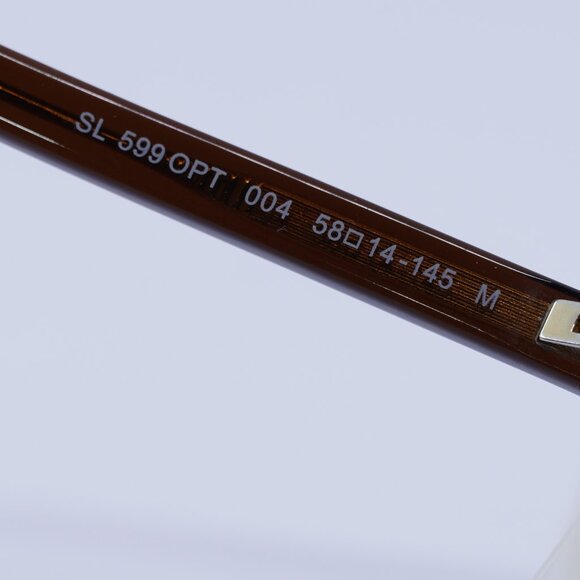 🕶️ New Saint Laurent SL599OPT 004 Eyeglasses - Dark Brown Frame 58mm - Picture 9 of 12